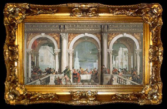 framed  Paolo  Veronese Supper in the House of Leiv, ta009-2
